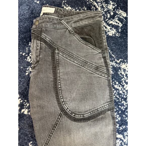Stella McCartney Unique Hemmed, Patched, and Stitched Bellbottom Jeans - Picture 2 of 6